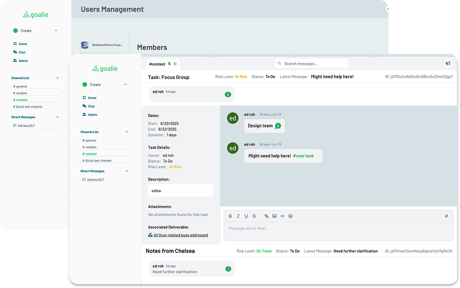 Goal Management in Goalie